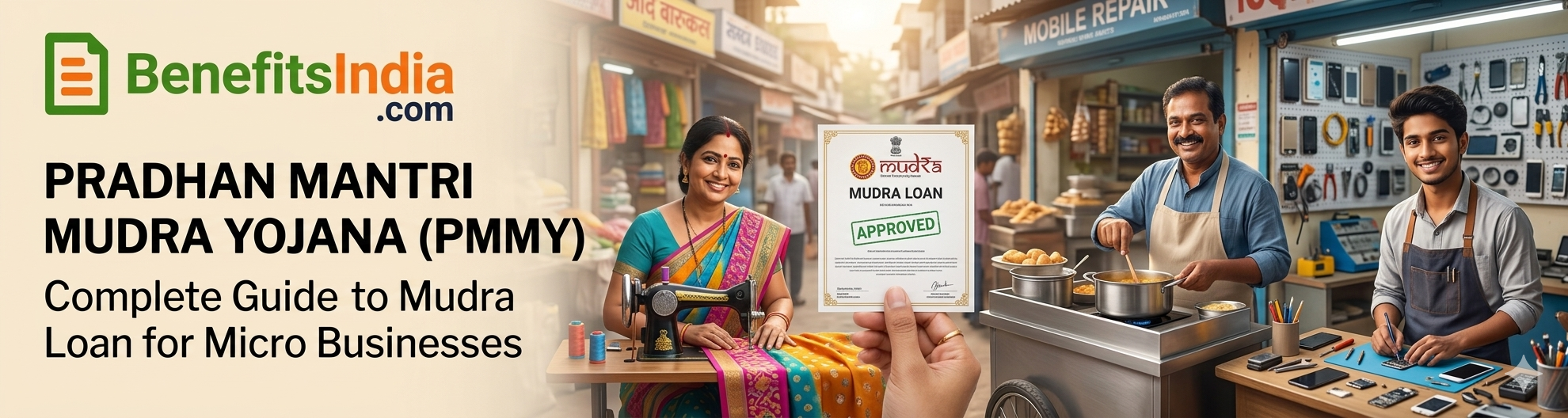 Pradhan Mantri Mudra Yojana (PMMY) Complete Guide to Mudra Loan for Micro Businesses