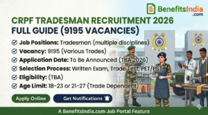 CRPF Tradesman Recruitment 2026 – Full Guide (9195 Vacancies)