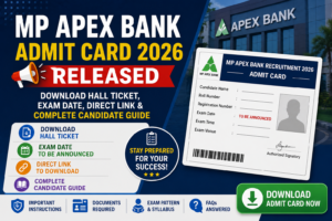 MP Apex Bank Admit Card 2026 Released: Download Hall Ticket, Exam Date, Direct Link & Complete Candidate Guide